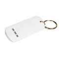 Key Ring, 3 Tone Whistle - White